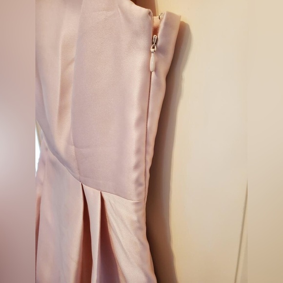 Jessica Simpson Pink Princess seamed party dress necklace detail & bow b… - Picture 5 of 9